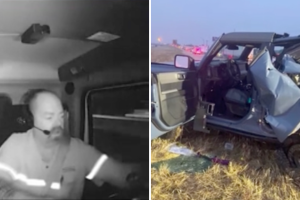 Tracy Rambosek conductor textear choque accidente ih 35 austin texas