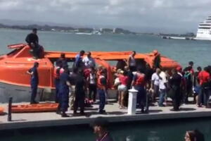 Ferry que viajaba de Santo Domingo a Puerto Rico se incendió