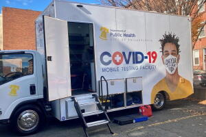 Covid-19 testing truck Filadelfia 