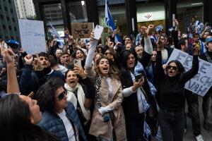 Pro-Palestinian Rally Held In New York's Times Square As Israel Declares War On Hamas In The Middle East