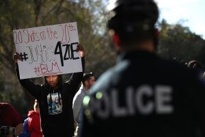 Demonstrators Protest Against Recent Sacramento Police Shooting Of Unarmed Black Man