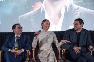 Producer, Adam Ciralsky, Actress Laura Haddock and ActorExecutive Producer Noah Centineo, speak during after a special screening of Netflix series THE RECRUIT Grosby.jpg