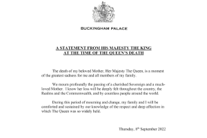 Comunicado rey Carlos III