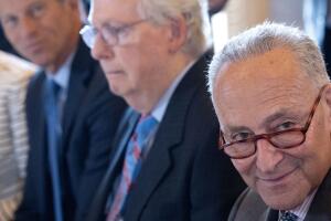 Senate Majority Leader Schumer Hosts Bipartisan Senators Meeting With Jordan's King Abdullah Of Jordan