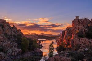 Sunset at Watson Lake Prescott Arizona