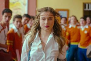 Francisca Estevez in La Primera Vez Temporada 1. Cr Mauro Gonzalez Netflix.jpg