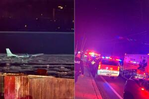 La acumulación de hielo dificultó las labores de rescate.