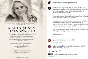 Comunicado de MM Studio emite comunicado sobre la muerte de su directora y fundadora, Marta Núñez
