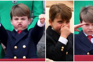 Las muecas del príncipe Louis en el desfile Trooping the colour no faltaron.