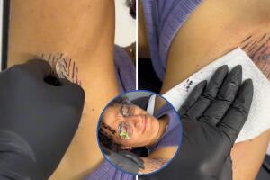 Chica se hace viral por tatuarse vello en las axilas