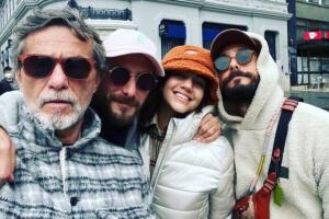 Ela Velden de viaje con la familia de Emiliano Zurita.