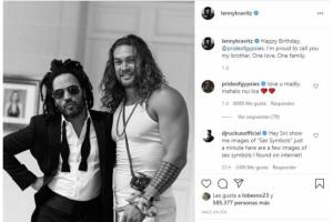 Lenny Kravitz felicita a Jason Momoa