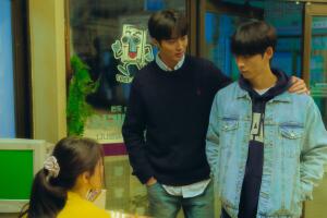 Byeon Woo-seok as Poong Woon-ho, Park Jung-woo as Baek Hyun-jin in 20th Century Girl - Seo Ji Hyung Netflix.jpg