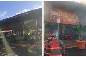 Los bomberos controlaron rápidamente el incendio en La Placita de Santurce, evitando daños mayores en la Plaza del Mercado y sus alrededores.