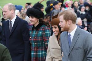 Members Of The Royal Family Attend St Mary Magdalene Church In Sandringham