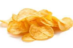 potato chips isolated