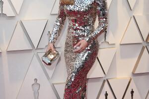 Jennifer López en los premios Oscar 2019. 