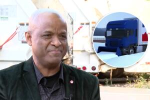 Inventor dominicano impulsa camión aspiradora para combatir inundaciones y nieve en Nueva York.