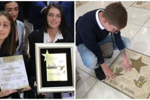 Octavio Ocaña recibe homenaje en el lugar donde plasmó sus huellas