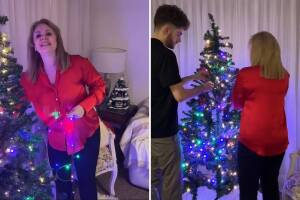 Erika Buenfil puso un segundo árbol de Navidad