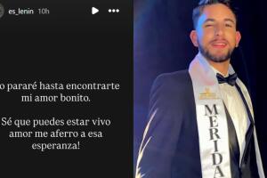 Lenin Peña publicó en Instagram mensajes como este luego de reportarse que su novio Yordy Paredes (derecha) estaría muerto entre los escombros.