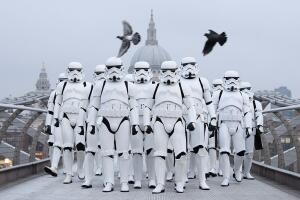 Stormtroopers Greet Commuters On The Millennium Bridge