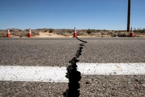 Earthquake aftermath in Ridgecrest, California