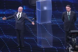Lula y Bolsonaro debate presidencial en Brasil