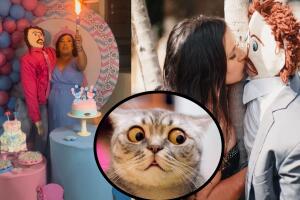 Pareja en Brasil celebra peculiar gender reveal, 'esperan' una niña de trapo.