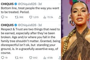 Estos son los mensajes que Chiquis publicó en X tras darse a conocer la demanda contra su abuelo.