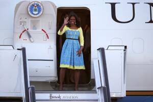 Michelle Obama visita realeza