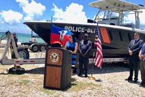 Ambassador Sison and INL Haiti