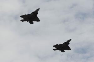 Aviones caza F-22 de EEUU