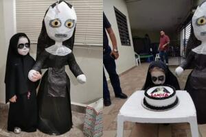 Niña de 3 años celebra su cumpleaños con temática de 'La Monja'