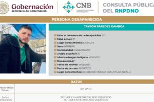 Ficha de búsqueda de Tyron Paredes