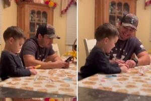 Papá graba la diferencia en el comportamiento de sus hijos cuando usa el celular frente a ellos