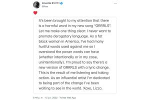 Comunicado de Lizzo sobre la letras de su canción 'Grrrls'