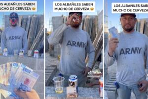 Albañil adivina todas las marca de las cervezas que le dan a probar con los ojos cerrados