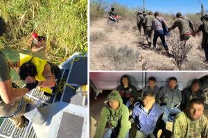 Arrestos de grupos en el sector Tucson y en Yuma. 