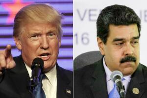 El presidente de EEUU, Donald Trump, y el presidente venezolano Nicolás Maduro.