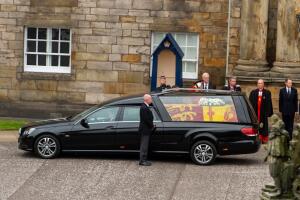 The Coffin Carrying Queen Elizabeth II Transfers From Balmoral To Edinburgh