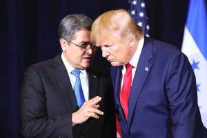 Trump y Juan Orlando Hernandez de Honduras