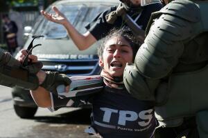 Protest against Chile's government, in Valparaiso