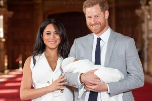 The Duke & Duchess Of Sussex Pose With Their Newborn Son