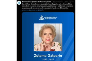 Muere Zulema Galperín