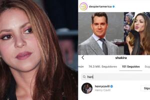 Shakira comenzó a seguir a Henry Cavill en Instagram, según reportó Despierta América.