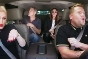 Gwen Stefani, Geroge Clooney, Julia Roberts y James Corden.