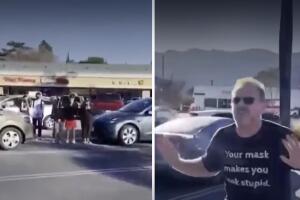 Hombre se resiste al uso de marcarilla