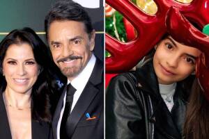 Alessandra Rosaldo, Eugenio Derbez y su hija Aitana, de 10 años