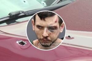 Kevin Arriola, de 29 años, disparó contra un auto tras manejar de forma errática y chocar otros vehículos.